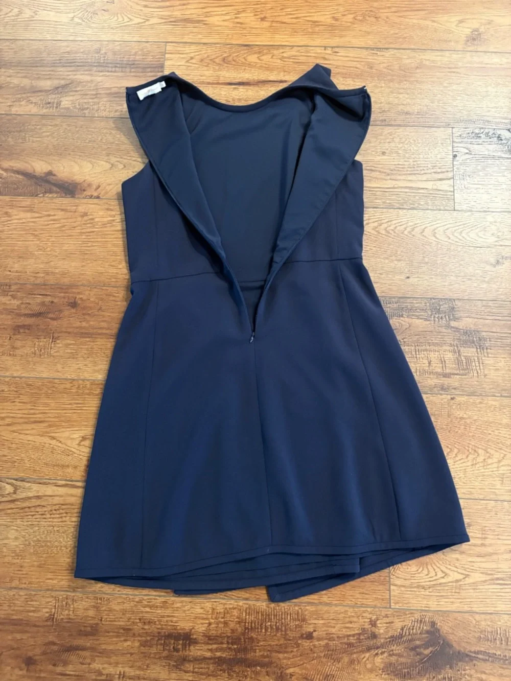 Tory Burch Navy Fit & Flare Dress Size 12 Sleeveless Pockets Lined